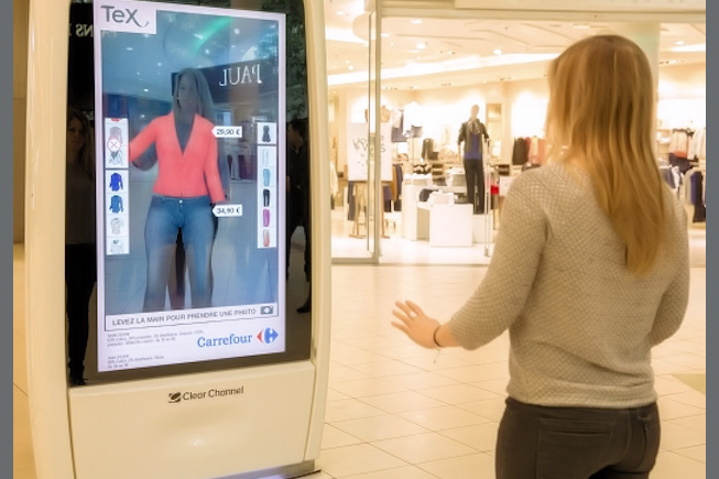Cabines d’essayage virtuel en test chez Carrefour jusqu’au 25 mars