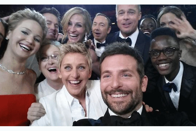 Record battu sur Twitter : le selfie des Oscars retwitté 2,6 millions de fois