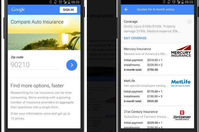 Le comparateur d’assurances de Google lancé en Californie