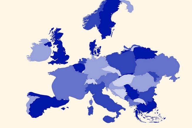 A quoi ressemblerait l’Europe redessinée du point de vue de la dette par habitant