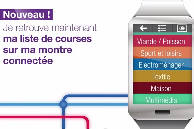 Une montre connectée pour gérer sa liste de courses chez Carrefour