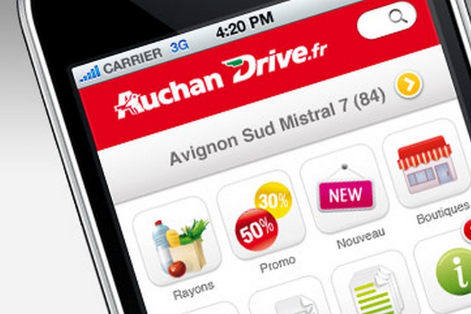 Auchan Drive : les messages géo-localisés en test sur l’App mobile