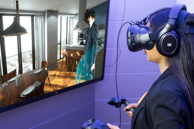 Réunion virtuelle par hologramme interposé dans l’immobilier démontrée par BNP Paribas Real Estate