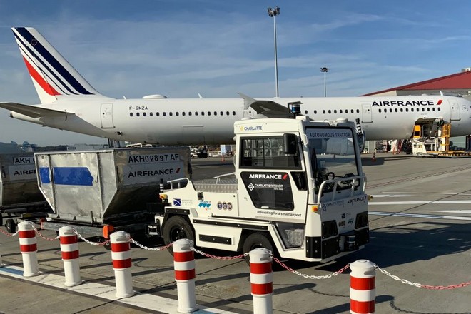 Transfert de bagages par véhicule autonome à l’aéroport de Toulouse