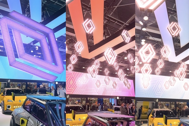 Animation en réalité augmentée sur le stand Renault au Mondial de l’Auto