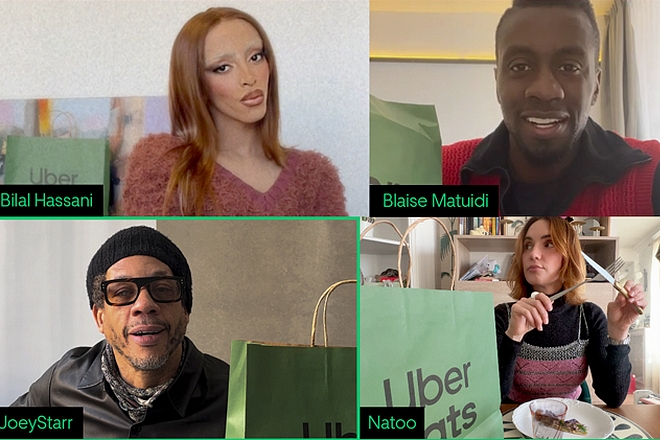 Six dîners en visio conférence avec des célébrités organisés par Uber Eats