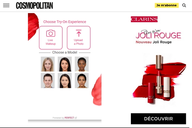 Clarins lance Joli rouge en expérience « make up » digitale sur Cosmopolitan.fr