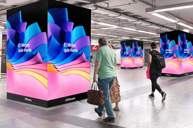 JCDecaux digitalise en grand format les espaces publicitaires du métro de Madrid