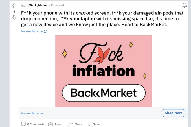 Back Market adopte les codes de Reddit et cible géographiquement New-York