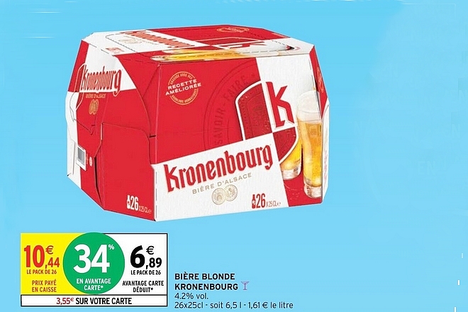 Retail média : Kronenbourg soigne sa visibilité sur le site e-commerce d’Intermarché