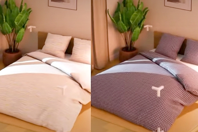 Vente de parures de lit en réalité augmentée chez Carrefour pour le mois du blanc