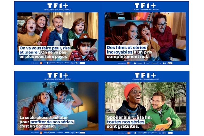 Campagne d’affichage pour la promotion de la plateforme de streaming TF1+