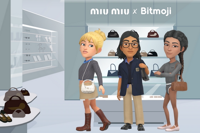 Sacs de luxe virtuels sur Snapchat avec Prada et Miu Miu