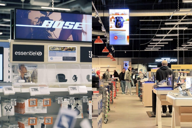 L’enseigne Boulanger annonce investir massivement dans les écrans publicitaires en magasin